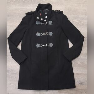 Mango MNG Black Wool Trench Coat